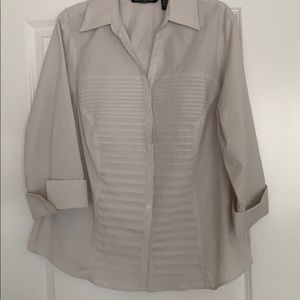 Zac & Rachel Three Quarter Sleeve Button Down Blouse